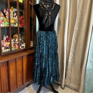 NWT Coldwater Creek Velvet Paisley Burnout Skirt 4